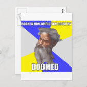 Troll Gott verdammt Postkarte (Vorne/Hinten)