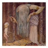 "Troll Herb" Wasserfarbe von John Bauer Poster (Vorderseite)