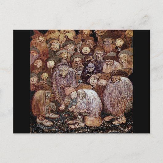 Troll Hugging Boy Gnome Postkarte (Vorderseite)