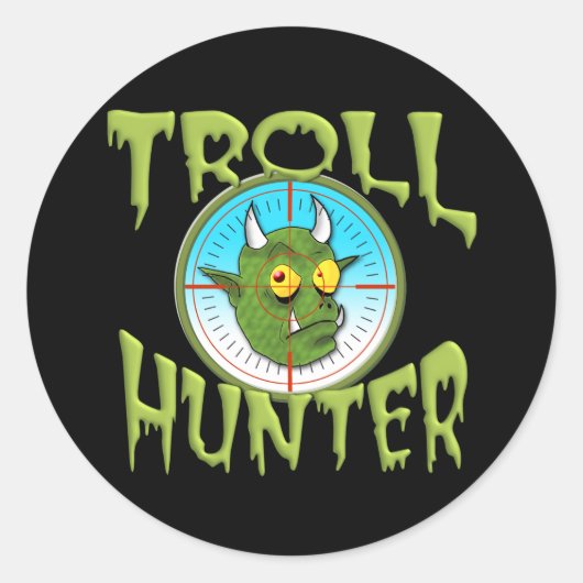 TROLL HUNTER RUNDER AUFKLEBER (Vorderseite)