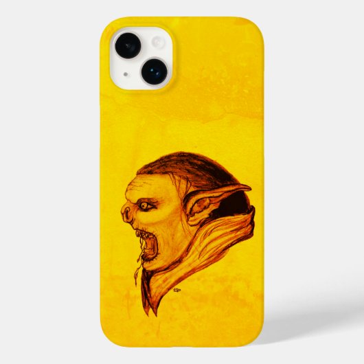 Troll in Schwarz-Gelb-Design Case-Mate iPhone Hülle (Rückseite)
