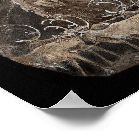 Troll, Junge und Rentier Poster (Ecke)