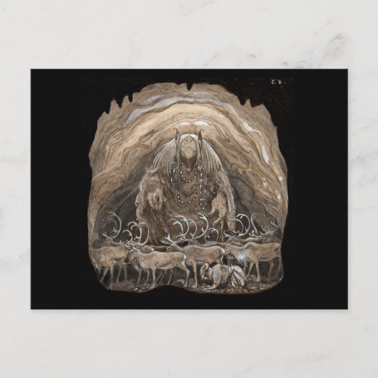 Troll, Junge und Rentier Postkarte (Vorderseite)