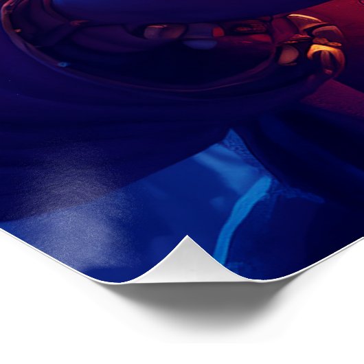 Troll mit glänzender Pyramide und Hummingvögeln Poster (Ecke)