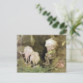 Troll mit seinem Begleiter Frosch Postkarte (Stehend Vorderseite)