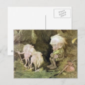 Troll mit seinem Begleiter Frosch Postkarte (Vorne/Hinten)