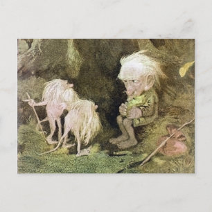 Troll mit seinem Begleiter Frosch Postkarte