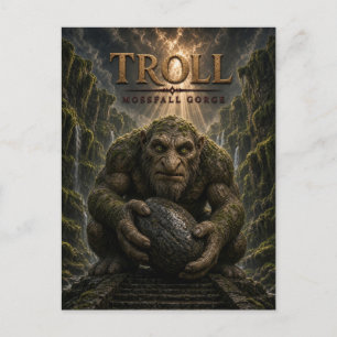 Troll Mossfall Schlucht Dark Cinema Postkarte