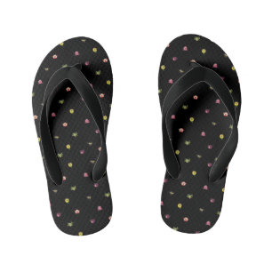 Troll-Muster schwarz Kinderbadesandalen