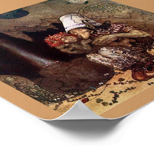 Troll Mutter neben dem Campfeuer Poster (Ecke)