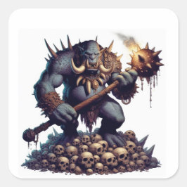 Troll Quadratischer Aufkleber