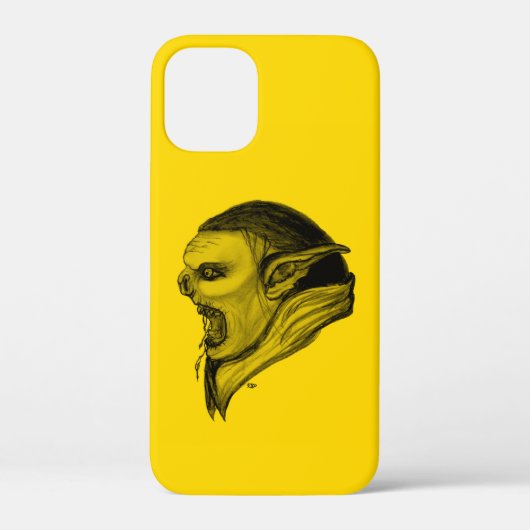 Troll Schwarz/Gelb-Design Case-Mate iPhone Hülle (Rückseite)