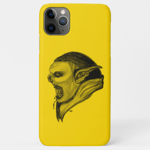 Troll Schwarz/Gelb-Design iPhone 11 Pro Max Hülle