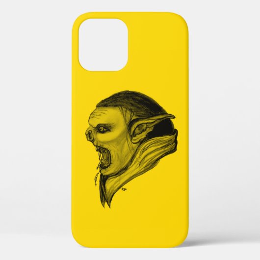 Troll Schwarz/Gelb-Design Case-Mate iPhone Hülle (Rückseite)