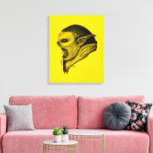Troll schwarz gelb design leinwanddruck (Insitu (Wohnzimmer))