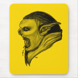 Troll schwarz gelb design mousepad