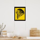 Troll schwarz gelb design poster (Küche)