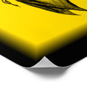 Troll schwarz gelb design poster (Ecke)