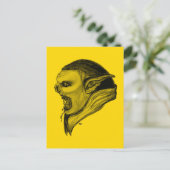 Troll schwarz gelb design postkarte (Stehend Vorderseite)