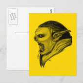 Troll schwarz gelb design postkarte (Vorne/Hinten)