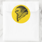 Troll schwarz gelb design runder aufkleber (Tasche)
