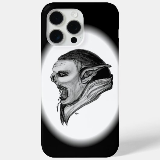 Troll Schwarz-Weiß-Design Case-Mate iPhone Hülle (Rückseite)