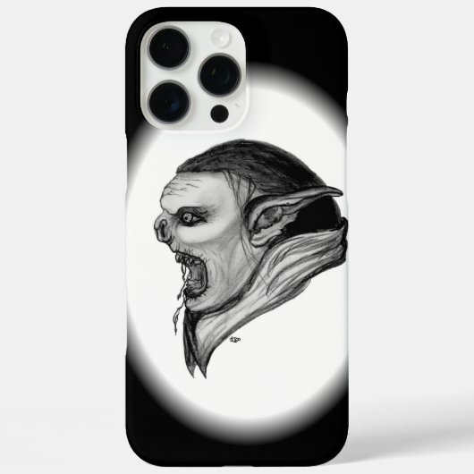 Troll Schwarz-Weiß-Design Case-Mate iPhone Hülle (Rückseite)