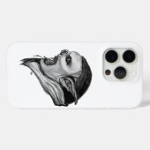 Troll Schwarz-Weiß-Design Case-Mate iPhone Hülle (Rückseite (Horizontal))