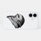 Troll Schwarz-Weiß-Design iPhone 16 Hülle (Rückseite (Horizontal))