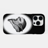 Troll Schwarz-Weiß-Design iPhone Hülle (Rückseite (Horizontal))