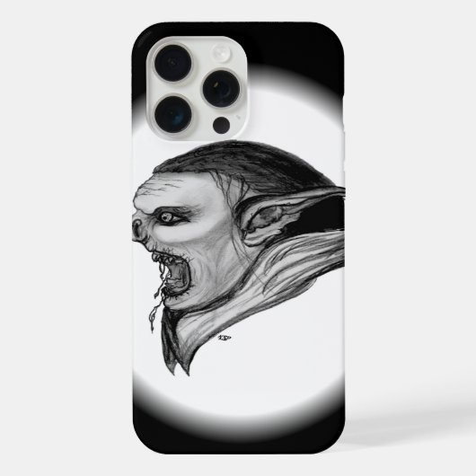 Troll Schwarz-Weiß-Design iPhone Hülle (Rückseite)