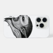 Troll Schwarz-Weiß-Design iPhone Hülle (Rückseite (Horizontal))