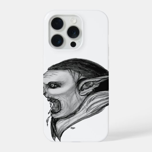 Troll Schwarz-Weiß-Design iPhone Hülle (Rückseite)