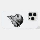Troll Schwarz-Weiß-Design iPhone Hülle (Rückseite (Horizontal))