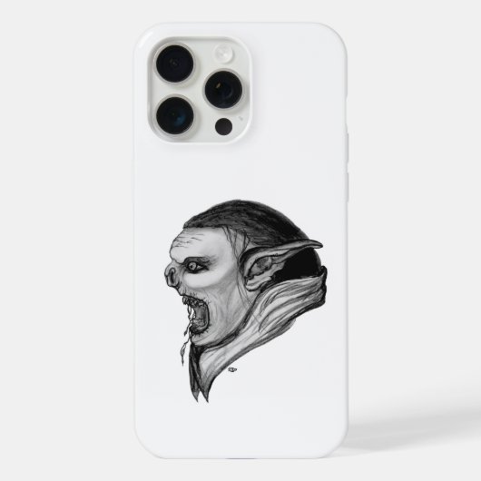 Troll Schwarz-Weiß-Design iPhone Hülle (Rückseite)
