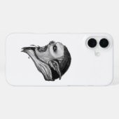Troll Schwarz-Weiß-Design iPhone Hülle (Rückseite (Horizontal))
