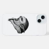 Troll Schwarz-Weiß-Design iPhone Hülle (Rückseite (Horizontal))