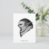 Troll Schwarz-Weiß-Design Postkarte (Stehend Vorderseite)