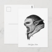 Troll Schwarz-Weiß-Design Postkarte (Vorne/Hinten)