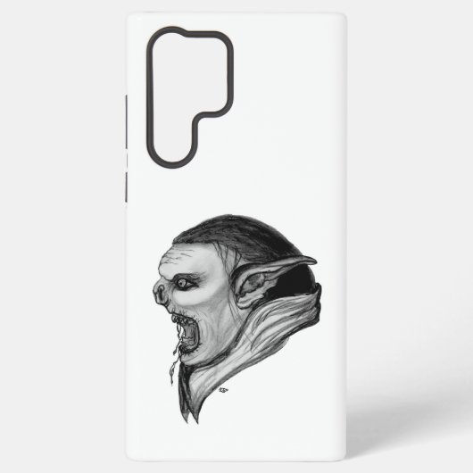 Troll Schwarz-Weiß-Design Samsung Galaxy Hülle (Rückseite)