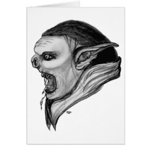 Troll Schwarzweiß-Design