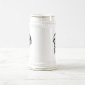 Troll Schwarzweiß-Design Bierglas (Mittel)