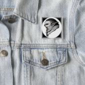 Troll Schwarzweiß-Design Button (Beispiel)