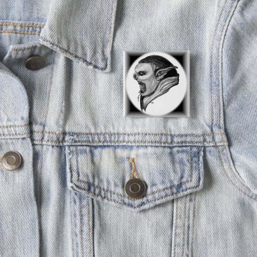 Troll Schwarzweiß-Design Button (Beispiel)