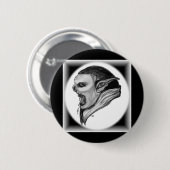 Troll Schwarzweiß-Design Button (Vorne & Hinten)
