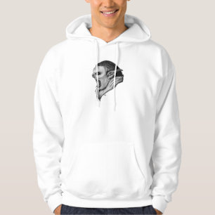 Troll Schwarzweiß-Design Hoodie