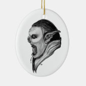 Troll Schwarzweiß-Design Keramikornament (Rechts)