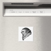 Troll Schwarzweiß-Design Magnet (In Situ (Geschirrspüler))