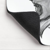 Troll Schwarzweiß-Design Mousepad (Ecke)