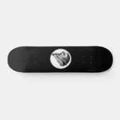 Troll Schwarzweiß-Design Skateboard (Horizontal)